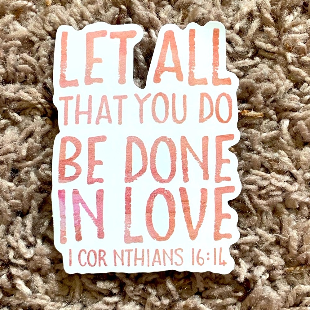 6/$12 Inspirational Vinyl Sticker Matte - Faith Jesus
